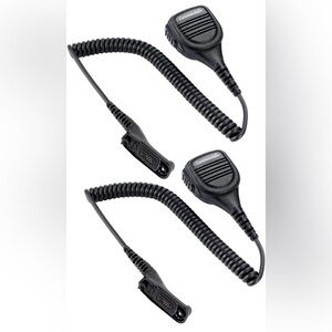 commountain Speaker Mic Compatible w/ Motorola Radios Shoulder Microphone-2 Pack
